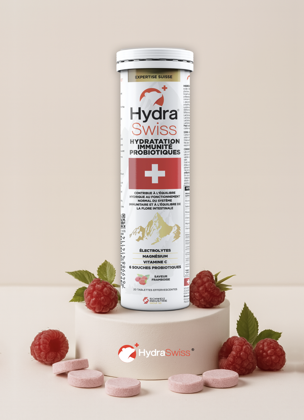 HydraSwiss tablettes effervescentes électrolytes probiotiques vitamine c HydraSwiss tablettes effervescentes électrolytes probiotiques vitamine c